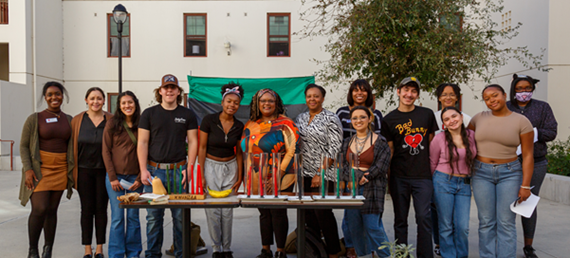 Students celebrating Kwanza
